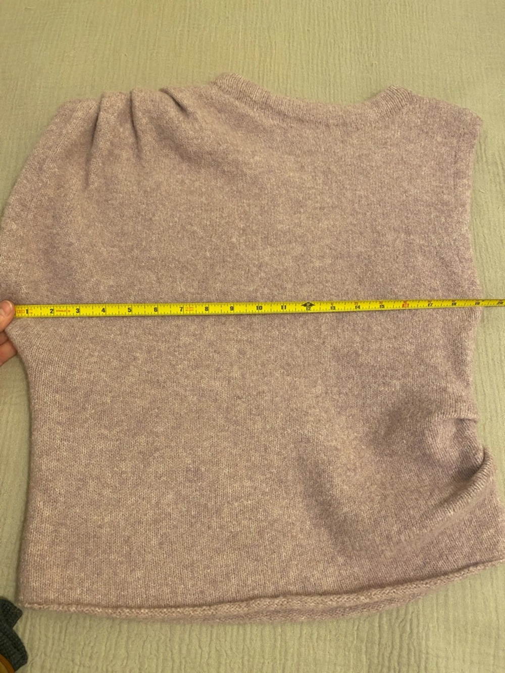 Zara Lavender Sleeveless Crew-Neck Sweater Vest with Shoulder Buttons. Size M . - Picture 6 of 7